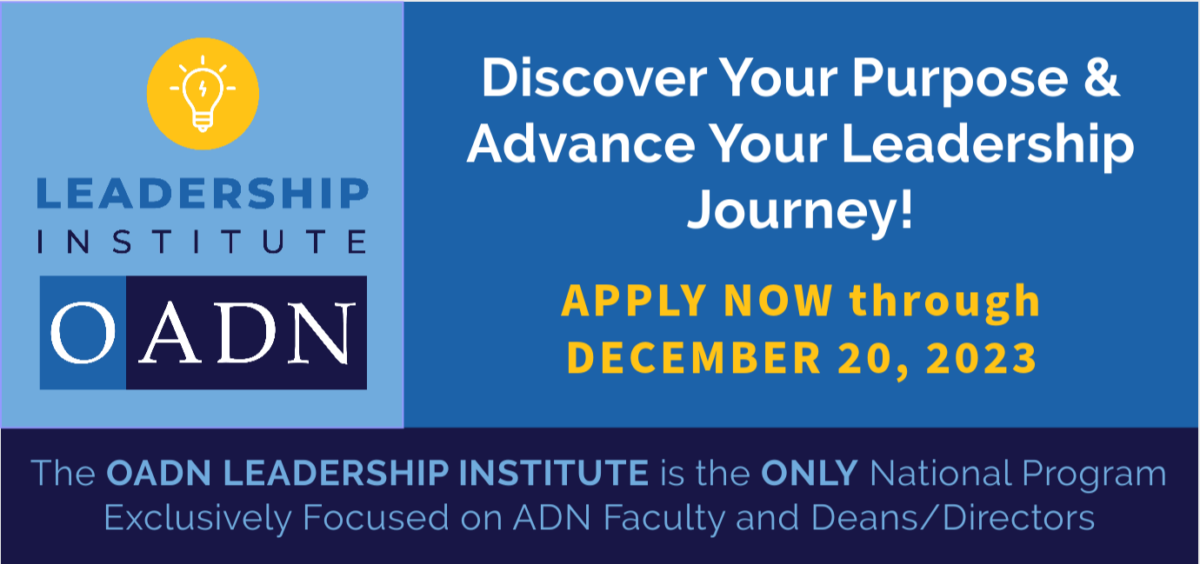 OADN Leadership Institute Apply Now for 2024! OADN